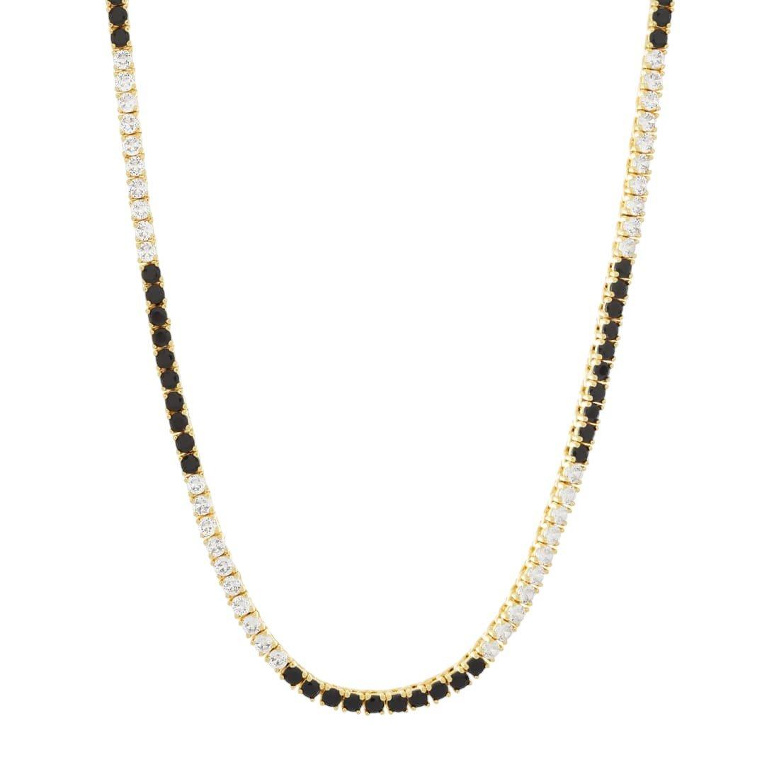 King Ice X Barbie 3mm Forever Icon Tennis Chain - Gold/Black - GOLD/BLACK